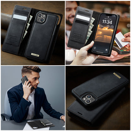 CASEME For iPhone 15 Case  C49  Compatible with MagSafe RFID Blocking Detachable Wallet Leather Phone Cover