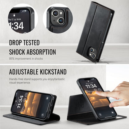 CASEME For iPhone 15 Case  C49  Compatible with MagSafe RFID Blocking Detachable Wallet Leather Phone Cover
