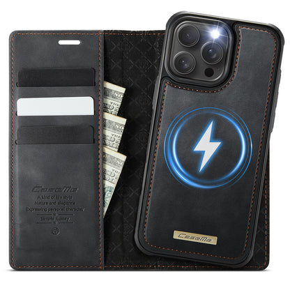 CASEME For iPhone 15 Pro Case  C49  Compatible with MagSafe RFID Blocking Detachable Wallet Leather Phone Cover