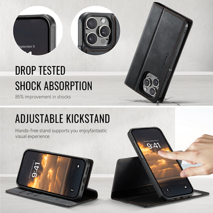 CASEME For iPhone 15 Pro Case  C49  Compatible with MagSafe RFID Blocking Detachable Wallet Leather Phone Cover