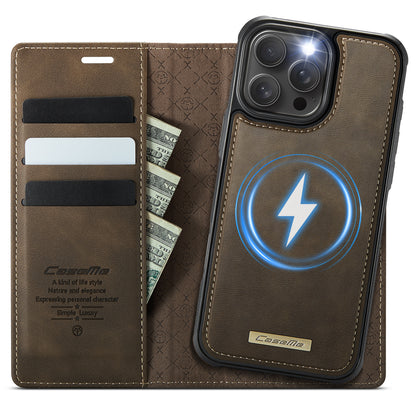 CASEME For iPhone 15 Pro Case  C49  Compatible with MagSafe RFID Blocking Detachable Wallet Leather Phone Cover