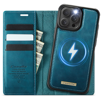 CASEME For iPhone 15 Pro Case  C49  Compatible with MagSafe RFID Blocking Detachable Wallet Leather Phone Cover