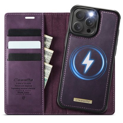 CASEME For iPhone 15 Pro Case  C49  Compatible with MagSafe RFID Blocking Detachable Wallet Leather Phone Cover