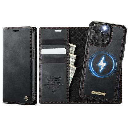 CASEME For iPhone 15 Pro Max Case  C49  Compatible with MagSafe RFID Blocking Detachable Wallet Leather Phone Cover