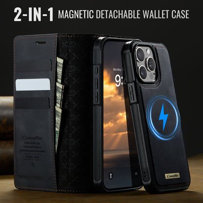 CASEME For iPhone 15 Pro Max Case  C49  Compatible with MagSafe RFID Blocking Detachable Wallet Leather Phone Cover