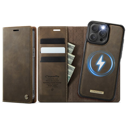 CASEME For iPhone 15 Pro Max Case  C49  Compatible with MagSafe RFID Blocking Detachable Wallet Leather Phone Cover