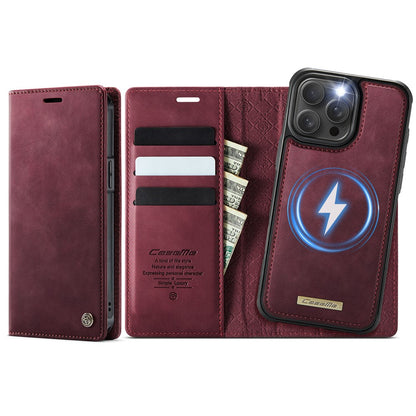 CASEME For iPhone 15 Pro Max Case  C49  Compatible with MagSafe RFID Blocking Detachable Wallet Leather Phone Cover
