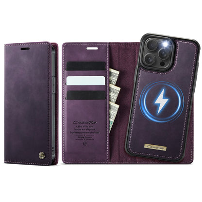 CASEME For iPhone 15 Pro Max Case  C49  Compatible with MagSafe RFID Blocking Detachable Wallet Leather Phone Cover