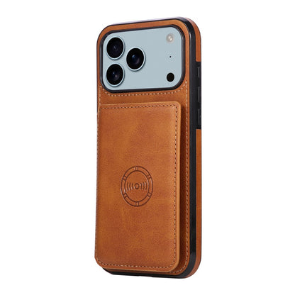 For iPhone 17 Pro Max Case Card Holder Kickstand PU Leather + TPU Phone Cover