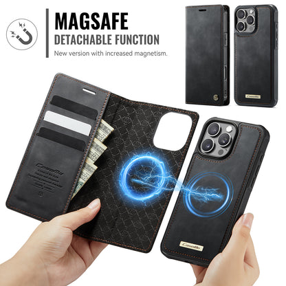 CASEME For iPhone 16 Pro Case  C49  Compatible with MagSafe RFID Blocking Detachable Wallet Leather Phone Cover