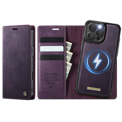 CASEME For iPhone 16 Pro Case  C49  Compatible with MagSafe RFID Blocking Detachable Wallet Leather Phone Cover