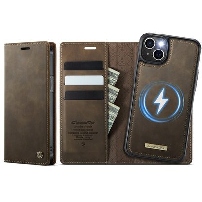 CASEME For iPhone 14 Case  C49  Compatible with MagSafe RFID Blocking Detachable Wallet Leather Phone Cover