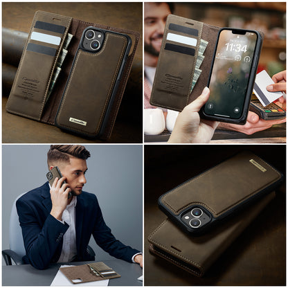 CASEME For iPhone 14 Case  C49  Compatible with MagSafe RFID Blocking Detachable Wallet Leather Phone Cover