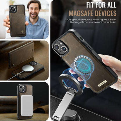 CASEME For iPhone 14 Case  C49  Compatible with MagSafe RFID Blocking Detachable Wallet Leather Phone Cover