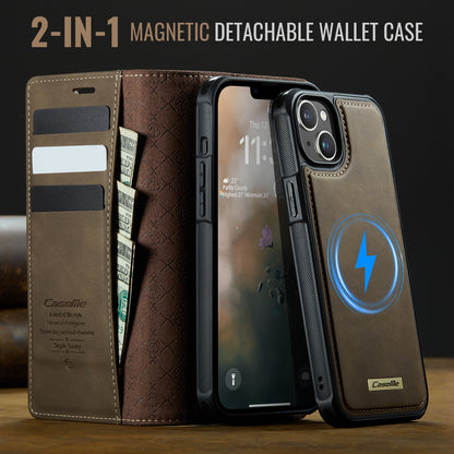 CASEME For iPhone 14 Case  C49  Compatible with MagSafe RFID Blocking Detachable Wallet Leather Phone Cover