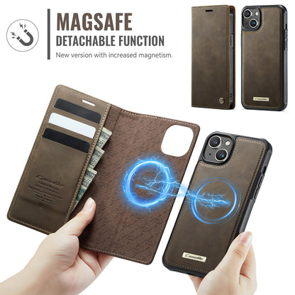 CASEME For iPhone 14 Case  C49  Compatible with MagSafe RFID Blocking Detachable Wallet Leather Phone Cover