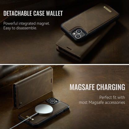 CASEME For iPhone 14 Case  C49  Compatible with MagSafe RFID Blocking Detachable Wallet Leather Phone Cover