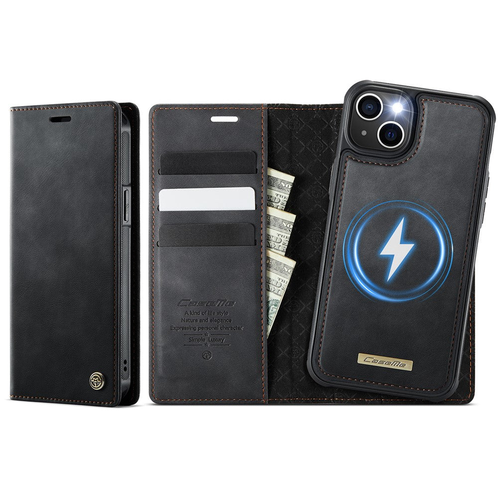 CASEME For iPhone 14 Case  C49  Compatible with MagSafe RFID Blocking Detachable Wallet Leather Phone Cover
