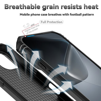 For iPhone 17 Case PC + TPU Phone Cover with Lens Protection Kickstand