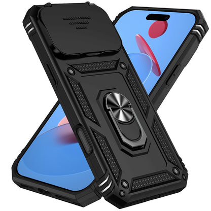 For iPhone 17 Pro Case PC + TPU Phone Cover with Lens Protection Kickstand
