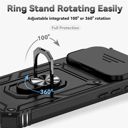 For iPhone 17 Pro Case PC + TPU Phone Cover with Lens Protection Kickstand