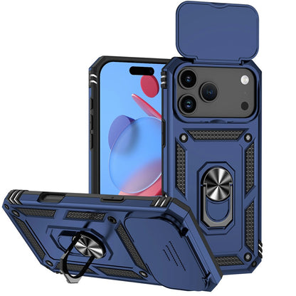 For iPhone 17 Pro Case PC + TPU Phone Cover with Lens Protection Kickstand