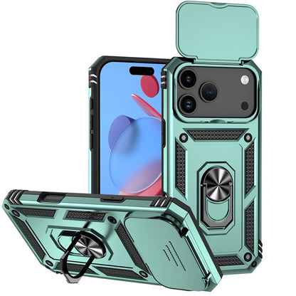 For iPhone 17 Pro Case PC + TPU Phone Cover with Lens Protection Kickstand