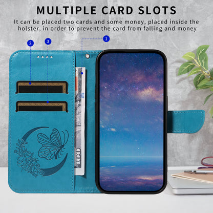 For iPhone 17 Case Butterfly Pattern PU Leather Folio Flip Phone Cover