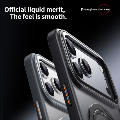 For iPhone 17 Pro Phone Case Compatible with MagSafe Kickstand Matte Back Cover