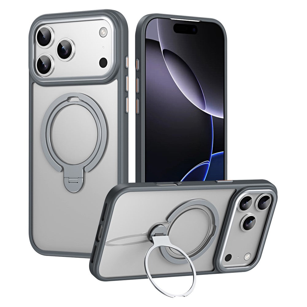For iPhone 17 Pro Phone Case Compatible with MagSafe Kickstand Matte Back Cover