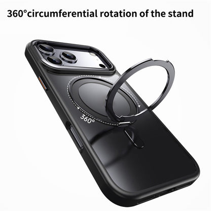 For iPhone 17 Pro Max Case Compatible with MagSafe TPU + Acrylic + Metal Kickstand Matte Phone Cover