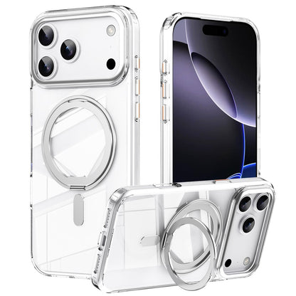 For iPhone 17 Pro Max Case Compatible with MagSafe TPU + Acrylic + Metal Kickstand Matte Phone Cover