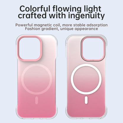 For iPhone 16 Pro Magnetic Case Gradient Design Borderless IMD TPU + PC + PET Phone Cover