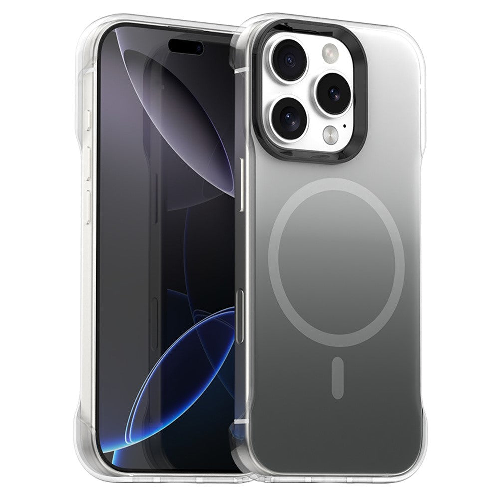For iPhone 16 Pro Magnetic Case Gradient Design Borderless IMD TPU + PC + PET Phone Cover