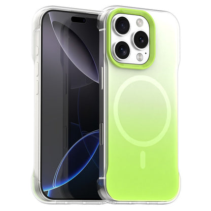 For iPhone 16 Pro Magnetic Case Gradient Design Borderless IMD TPU + PC + PET Phone Cover