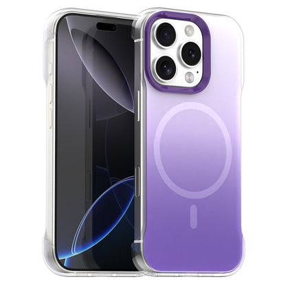 For iPhone 16 Pro Magnetic Case Gradient Design Borderless IMD TPU + PC + PET Phone Cover