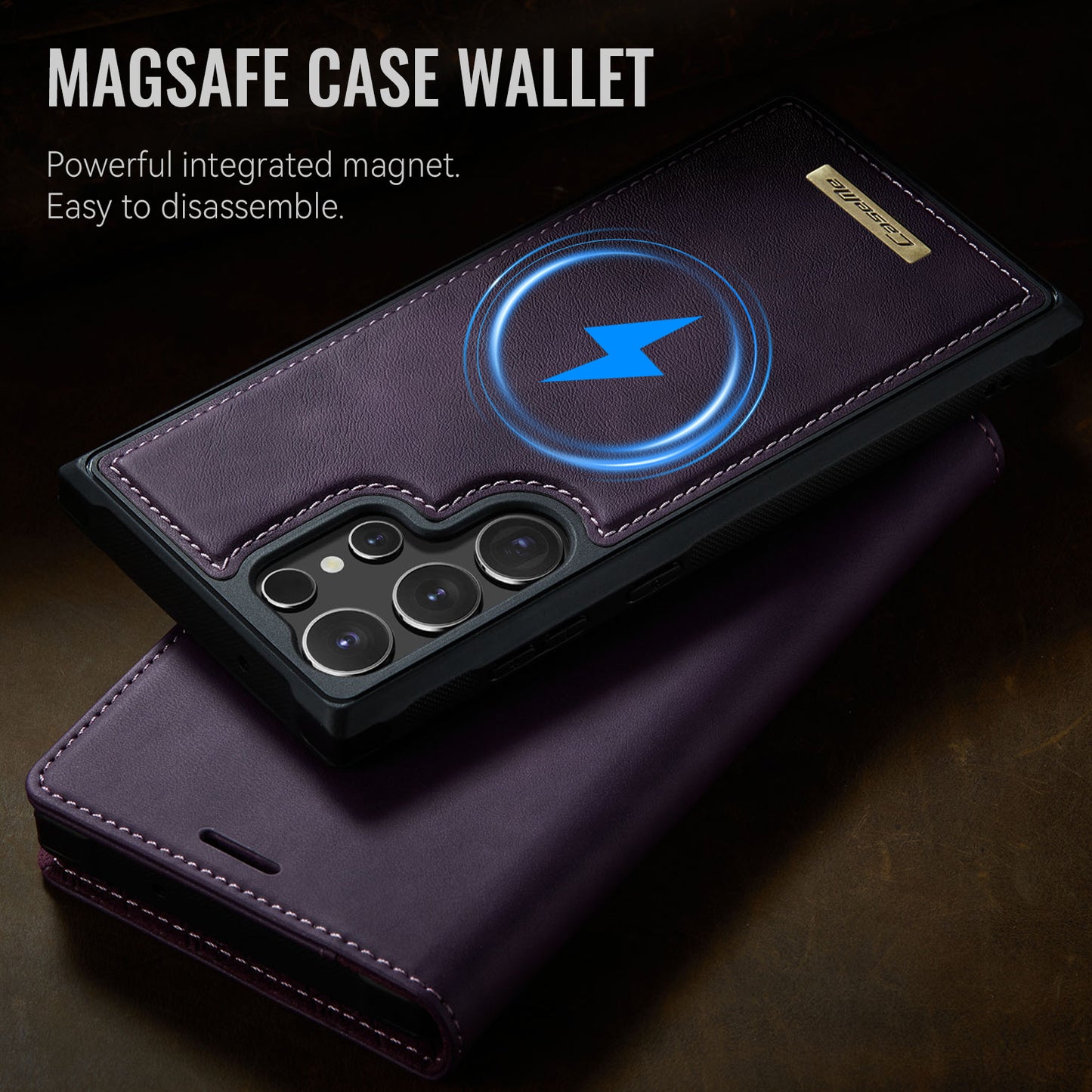 CASEME For Samsung Galaxy S25 Ultra Case  C49 Magnetic Case RFID Blocking Detachable Wallet Leather Phone Cover