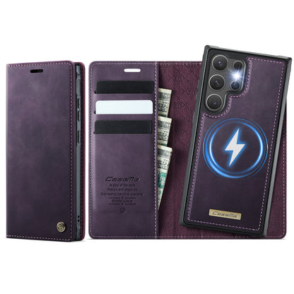 CASEME For Samsung Galaxy S25 Ultra Case  C49 Magnetic Case RFID Blocking Detachable Wallet Leather Phone Cover