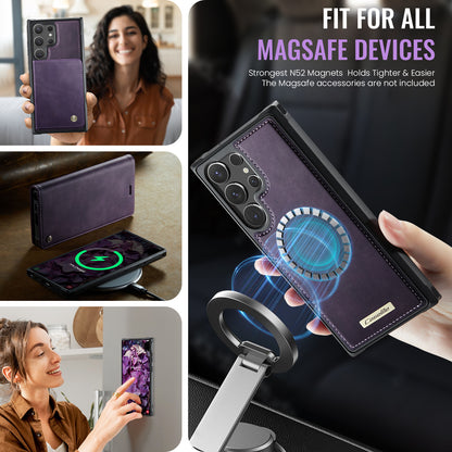 CASEME For Samsung Galaxy S25 Ultra Case  C49 Magnetic Case RFID Blocking Detachable Wallet Leather Phone Cover