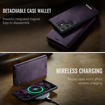 CASEME For Samsung Galaxy S25 Ultra Case  C49 Magnetic Case RFID Blocking Detachable Wallet Leather Phone Cover