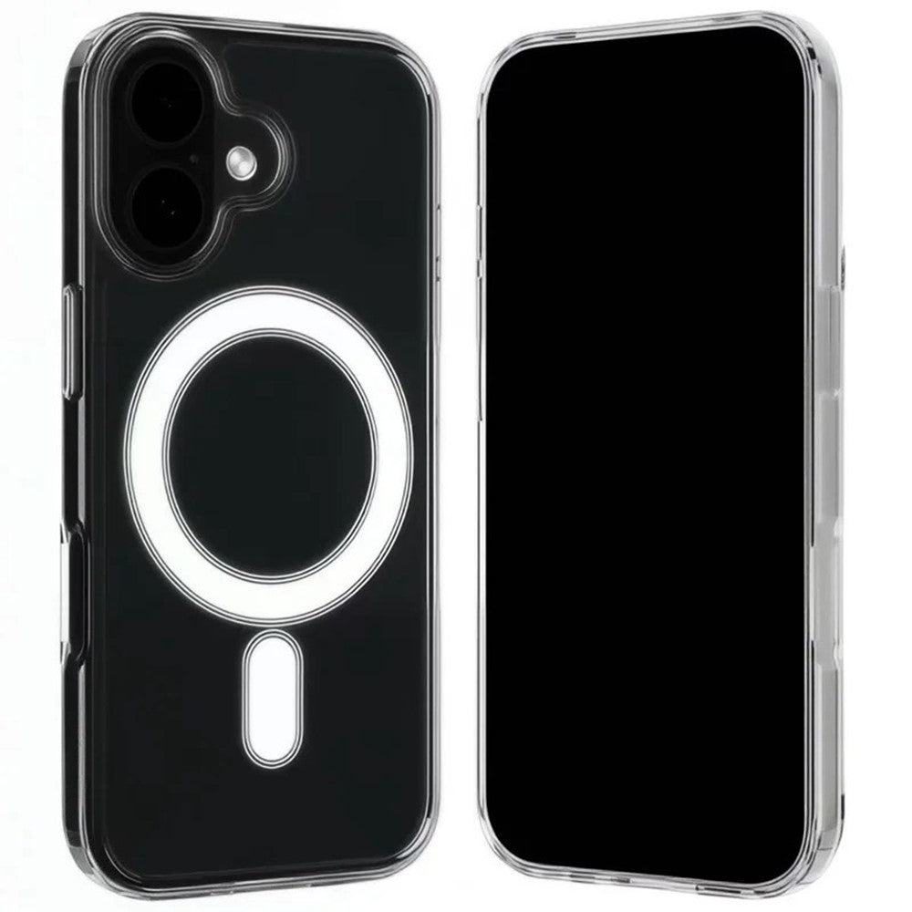 WANLONFENG LM1 Series For iPhone 17 Clear Case Compatible with MagSafe with 2Pcs Screen Films (Big Lens Hole)