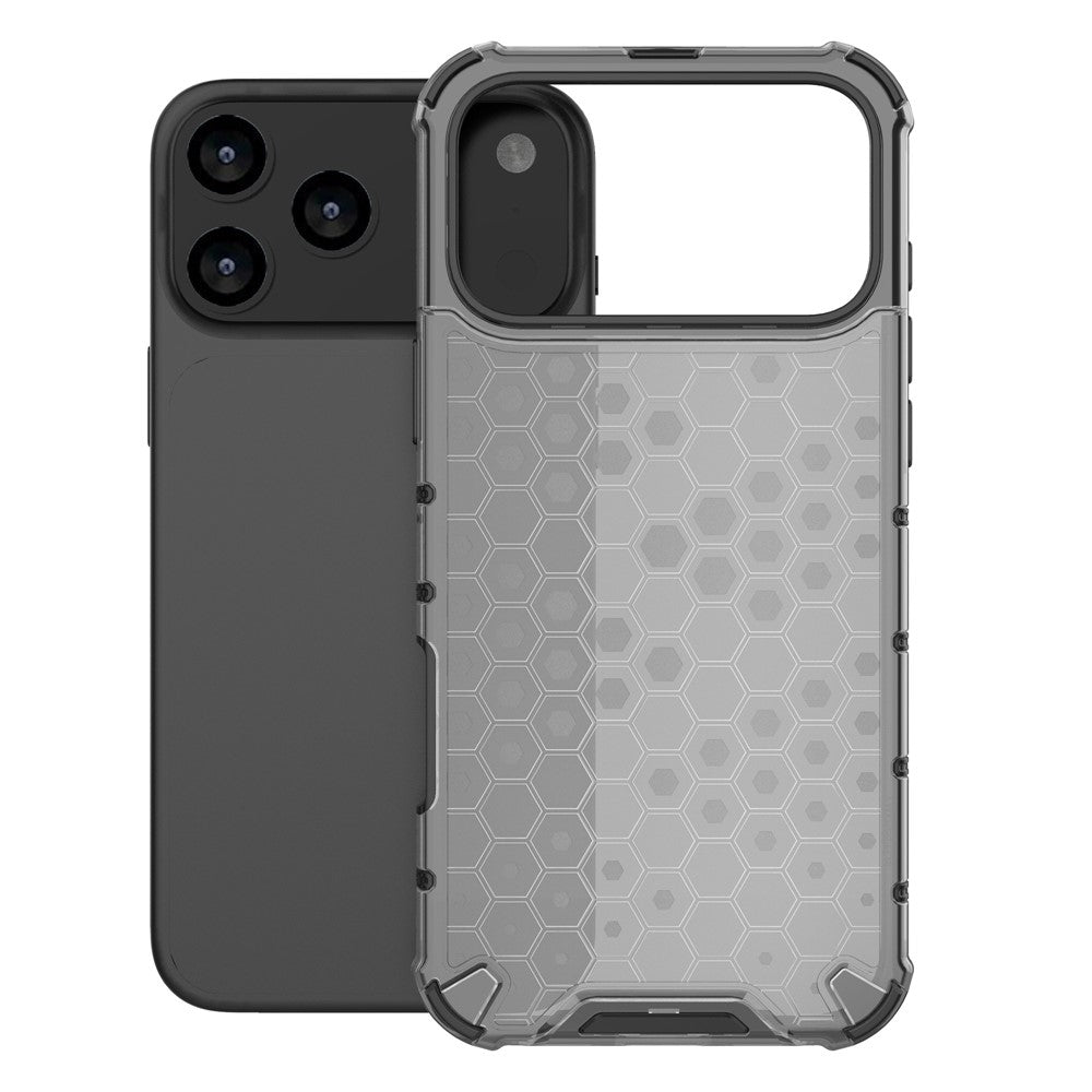 For iPhone 17 Pro Max Case Honeycomb Shape Shockproof PC + TPU Phone Cover