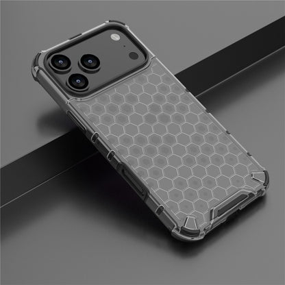 For iPhone 17 Pro Max Case Honeycomb Shape Shockproof PC + TPU Phone Cover