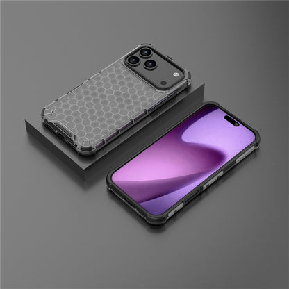 For iPhone 17 Pro Max Case Honeycomb Shape Shockproof PC + TPU Phone Cover