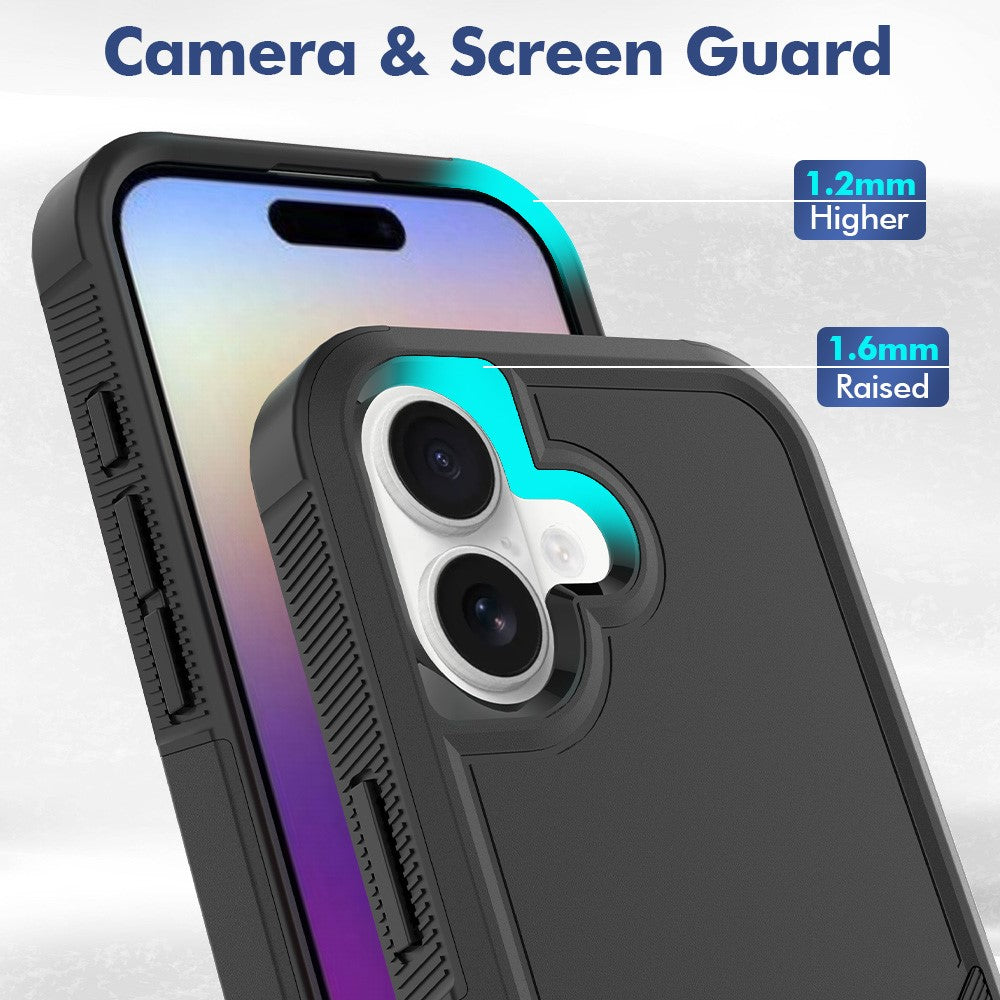 For iPhone 17 Case 2 in 1 PC + TPU Shockproof Phone Cover