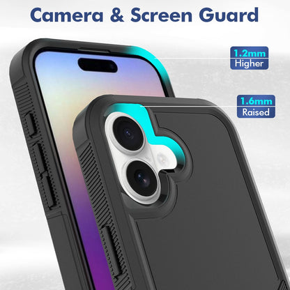 For iPhone 17 Case 2 in 1 PC + TPU Shockproof Phone Cover
