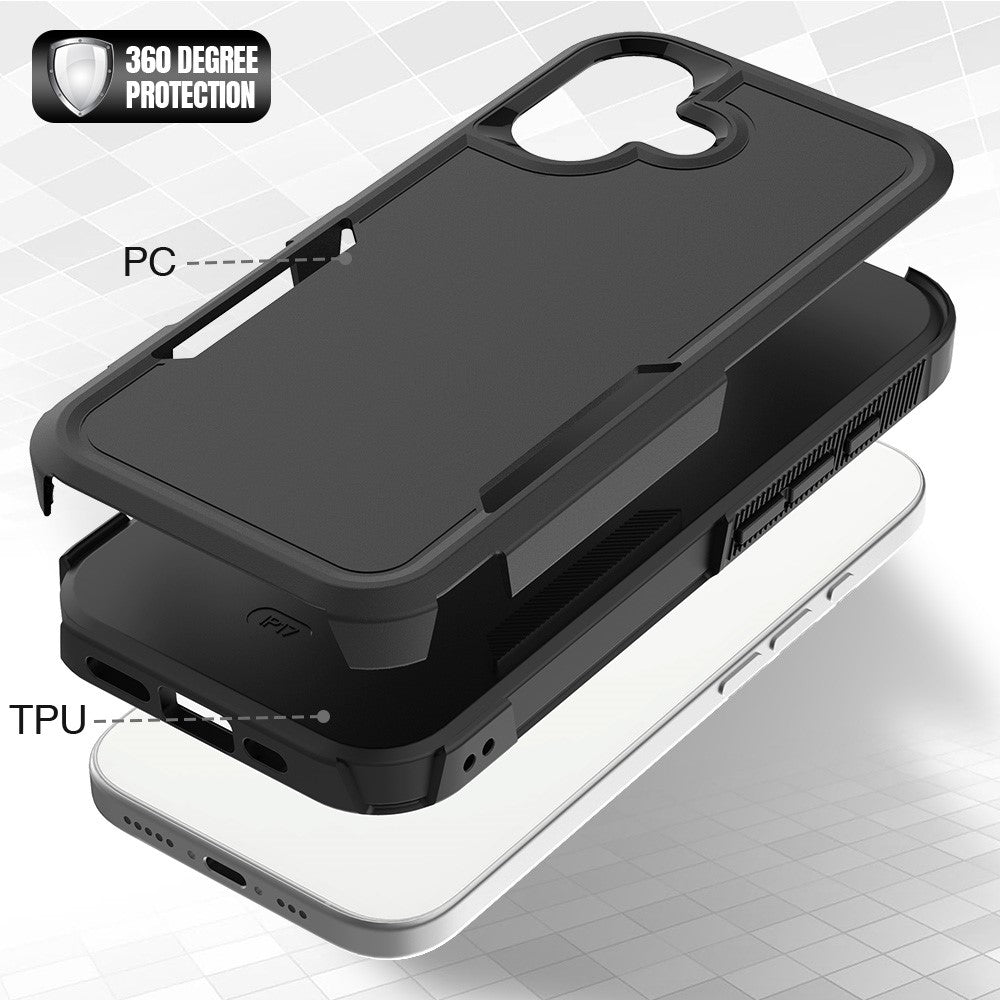 For iPhone 17 Case 2 in 1 PC + TPU Shockproof Phone Cover