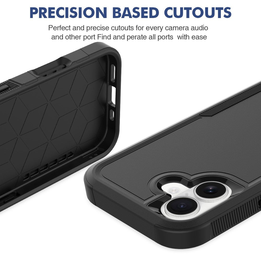 For iPhone 17 Case 2 in 1 PC + TPU Shockproof Phone Cover
