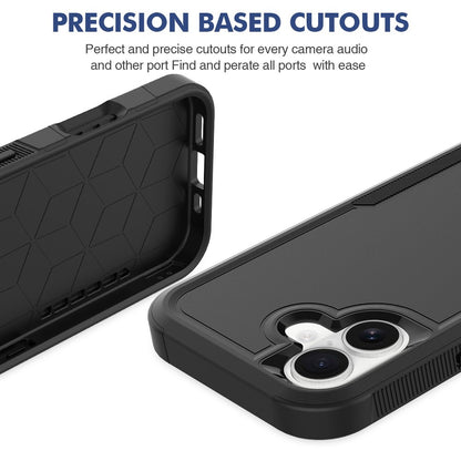 For iPhone 17 Case 2 in 1 PC + TPU Shockproof Phone Cover