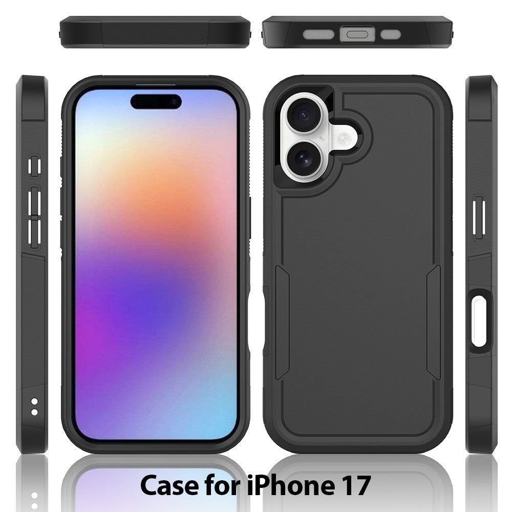For iPhone 17 Case 2 in 1 PC + TPU Shockproof Phone Cover
